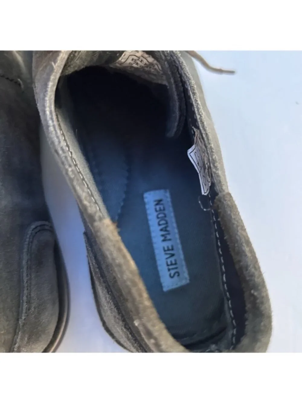 Steve Madden Gray Suede Leather Chukka Boots Mens Size 10 Outdoor Lace Up